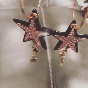 Star hoops, huggie hoop earrings